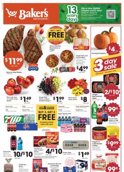 Baker's weekly ad from Wednesday 10/21