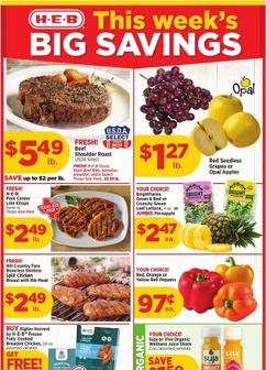 H-E-B weekly ad from Wednesday 10/21