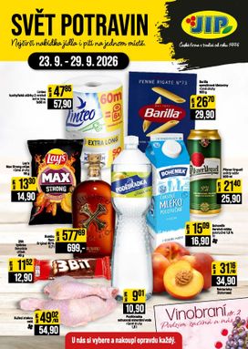 JIP - Svět potravin - Brno, Ostrava - Hrabová, Praha - Bořanovice, Jilemnice, Karlovy Vary, Olomouc, Pardubice, Zlín, Polička