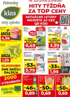 Klas leták platný od pondelka 21.09.