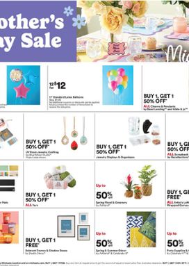 Michaels weekly ad from Sunday 04/26