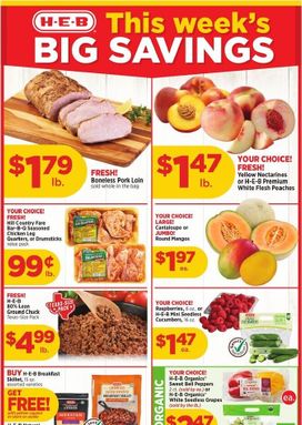 H-E-B weekly ad from Wednesday 07/29