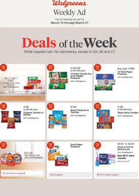 Walgreens weekly ad from Sunday 03/15