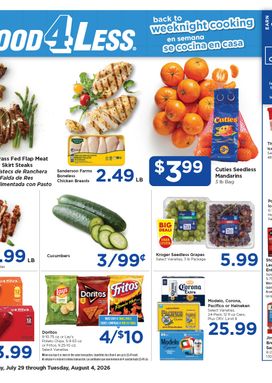 Food 4 Less weekly ad from Wednesday 07/29