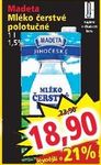 Madeta mléko čerstvé polotučné 1 l