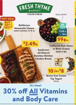 Fresh Thyme weekly ad from Wednesday 07/22