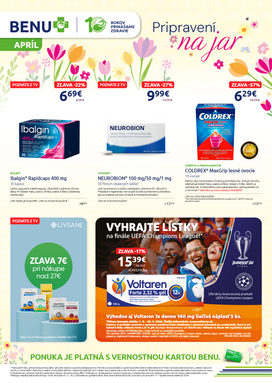 BENU Lekáreň leták platný od stredy 01.04.