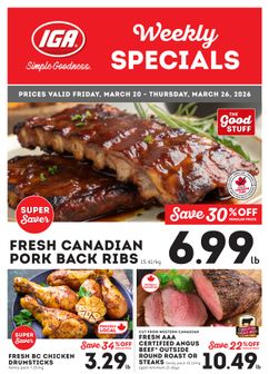 IGA Stores weekly ad from Friday 03/20