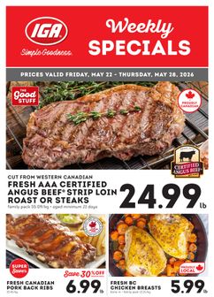 IGA Stores weekly ad from Friday 05/22