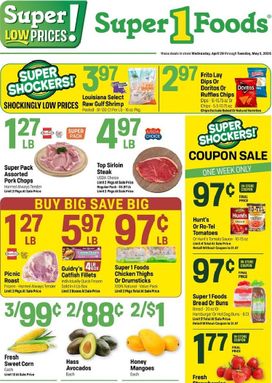 Super 1 Foods weekly ad from Wednesday 04/29