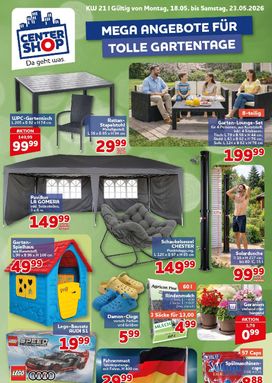 Centershop-Prospekt von Montag 18.05.
