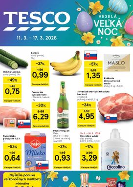 Tesco leták platný od stredy 11.03.