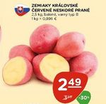 ZEMIAKY KRÁĽOVSKÉ ČERVENÉ NESKORÉ PRANÉ 2,5 kg