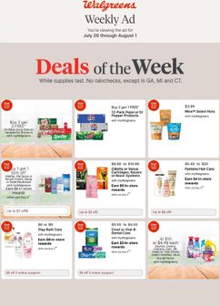 Walgreens weekly ad from Sunday 07/26