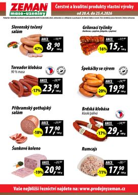 Prodejny Zeman leták od pondělí 20.04.