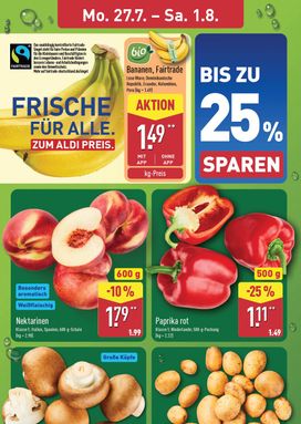 Aldi Nord Německo leták od pondělí 27.07.