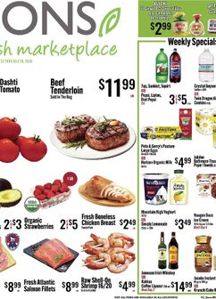 Jons weekly ad from Wednesday 07/22