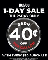 Hy Vee - 1-Day Fuel Saver Sale