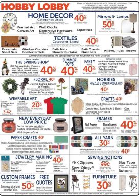 Hobby Lobby weekly ad from Sunday 04/26