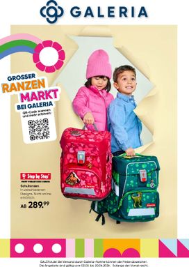 Galeria-Prospekt von Montag 02.03.