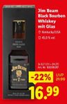 Jim Beam Black Bourbon Whiskey mit Glas 0,7 l
