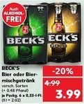 BECK'S Bier oder Biermischgekränk 6 x 0,33 l