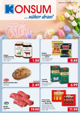Konsum-Prospekt von Montag 30.03.
