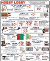 Hobby Lobby weekly ad from Monday 05/25