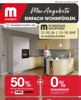 Möbel Martin-Prospekt von Freitag 15.05.