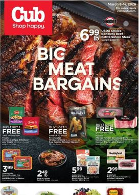 Cub weekly ad from Sunday 03/08