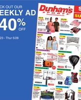 Dunham's Sports weekly ad from Saturday 05/23