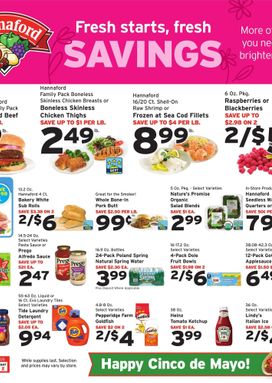 Hannaford weekly ad from Sunday 04/26