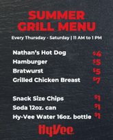 Hy Vee - Summer Grill Out Menu