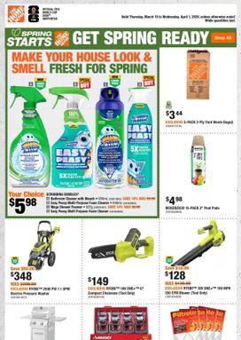 Home Depot flyer from Thursday 03-19