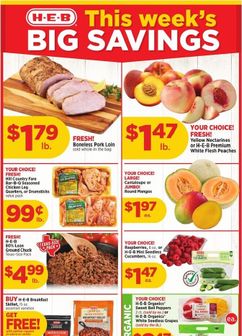 H-E-B weekly ad from Wednesday 07/29