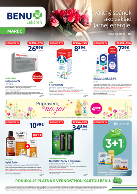 BENU Lekáreň leták platný od nedele 01.03.