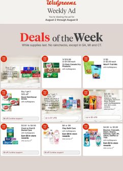 Walgreens weekly ad from Sunday 08/02