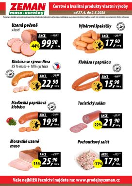 Prodejny Zeman leták od pondělí 27.04.