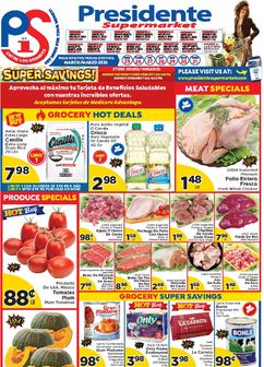 Presidente Supermarket weekly ad from Wednesday 03/25