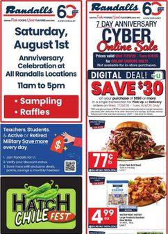 Randalls weekly ad from Wednesday 07/29