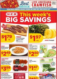 H-E-B weekly ad from Wednesday 05/13