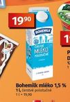 Bohemilk mléko 1,5 % 1l