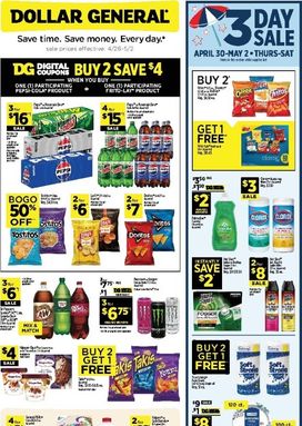 Dollar General weekly ad from Sunday 04/26