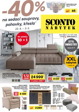 Sconto nábytek leták od středy 22.04.