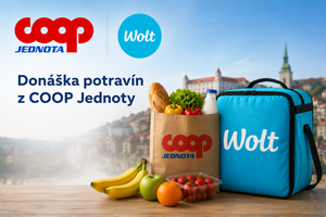 COOP Jednota rozšírila donášku potravín cez Wolt do ďalších miest