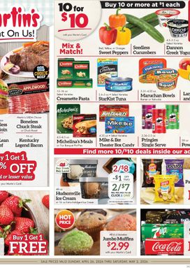 Martin's Super Markets weekly ad from Sunday 04/26