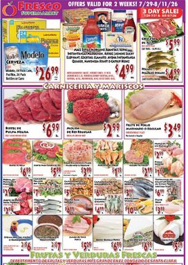 Fresco Supermarket weekly ad from Wednesday 07/29