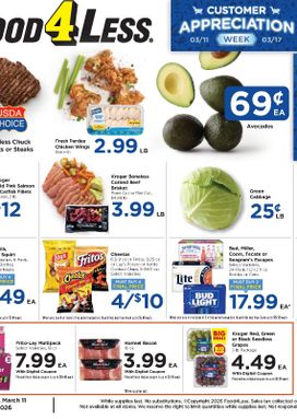 Food 4 Less weekly ad from Wednesday 03/11