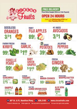 Circus Fruits weekly ad from Wednesday 04/29