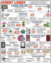 Hobby Lobby weekly ad from Sunday 03/08